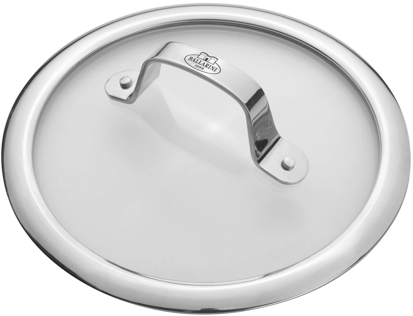 BALLARINI 75002-902-0 coperchio per pentola Rotondo Acciaio inossidabile, Trasparente