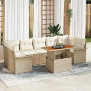 Set Divano da Giardino con cuscino 8 pcs beige e panna 3349301