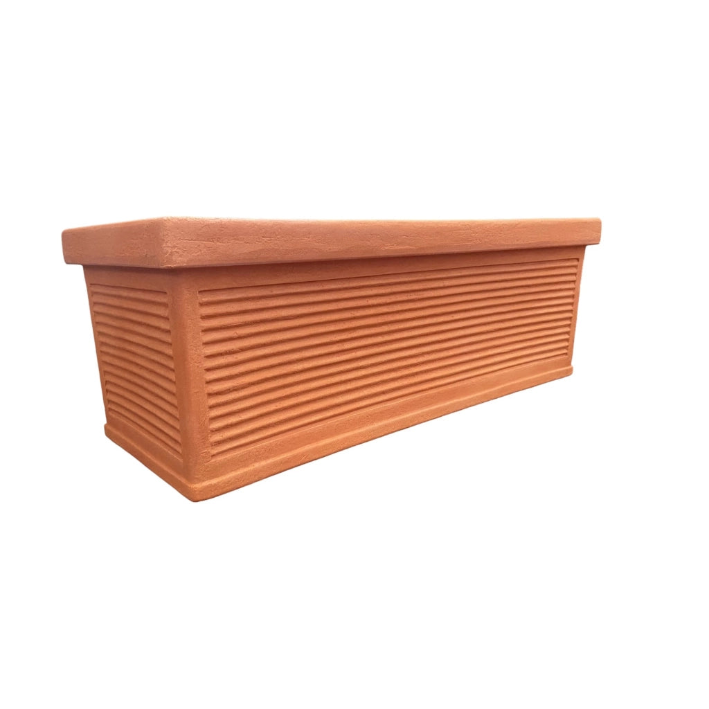 Garden Italia Fioriera Millerighe GCM 93×37 cm in Resina – Made in Italy, Resistente al Gelo e Antiurto Colore: IMPRUNETA