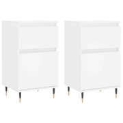 Buffet credenza cassettiera armadio mobile contenitore organizer per cucina soggiorno salotti set da 2 40 x 35 x 70 cm legno ingegnerizzato bianco 02_0036662