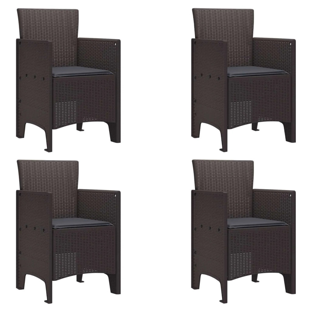Sedia da Giardino 4 pcs Marrone 53 x 49 x 85 cm Polipropilene 847476