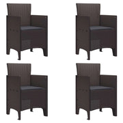 Sedia da Giardino 4 pcs Marrone 53 x 49 x 85 cm Polipropilene 847476