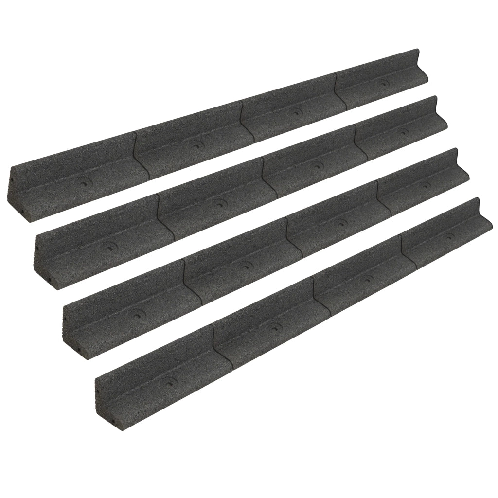 Bordura Giardino Flessibile 4x1,2m Grigia per Prato Aiuole Sentieri