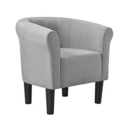 Poltrona lounge seduta in tessuto di poliestere 70 cm grigio chiaro 03_0001934