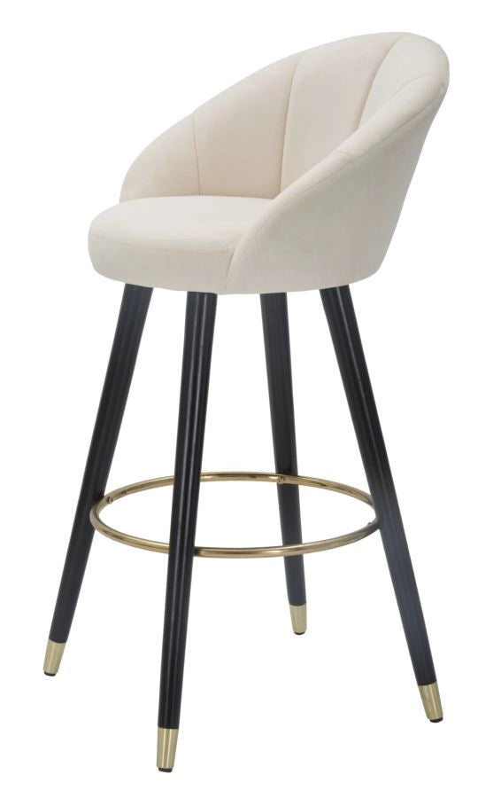 SGABELLO BAR PRAGUE CREMA CM 55X56X104