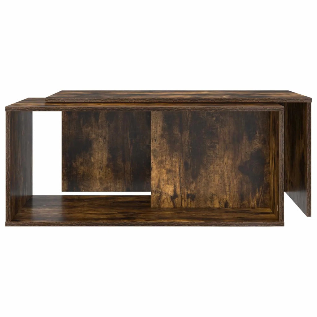 Set di Tavolini da Caffè 2 pcs Rovere fumé Legno multistrato