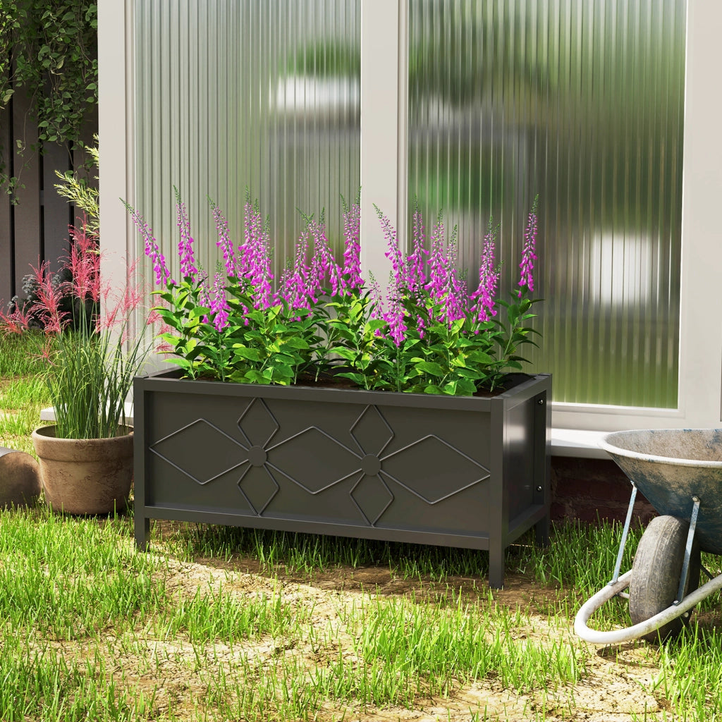 Jardiniere Rialzata Esterno ¨C zephmum ¨C Rettangolare Nero 80x40x38