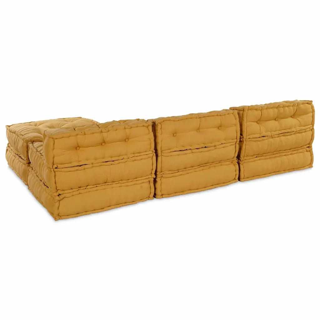 vidaXL Cuscino 4 pcs Giallo 70 x 70 x 54 cm Poliestere
