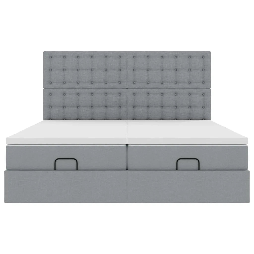 Struttura Letto Pouf con Materassi 160x200 cm in Tessuto 3313727
