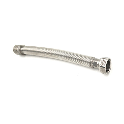 FLESSIBILE INOX RACCORDO IN OTTONE PER ACQUA MF- mm 300/600 12 1/2x1/2- ATON- pezzi 1