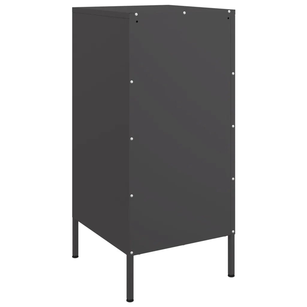 Credenze 2 pz | Madia | Buffet da pranzo | Armadio da pranzo Nere 36x39x79 cm in Acciaio