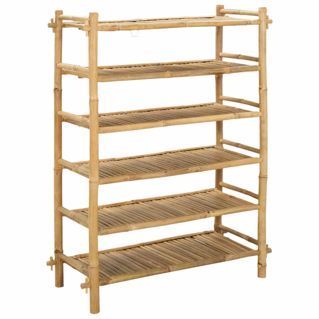 Scarpiera con lo scaffale Naturale 6 ripiani Bambù 42028051