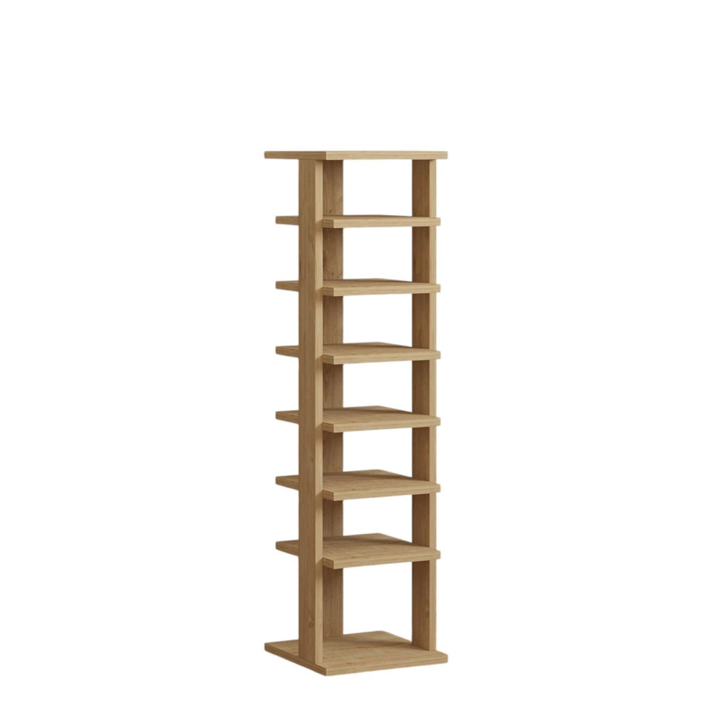 Scarpiera in legno "Ayka" - 30 x 30 x 110 cm - Beige