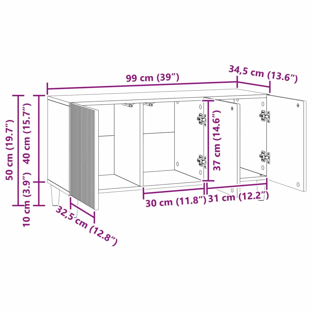 Mobile TV Rovere Artigianale 99 x 34,5 x 50 cm 894724