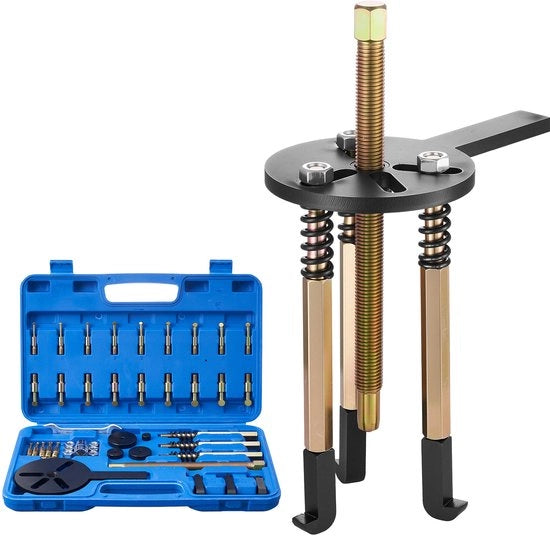 Set di estrazione a 36 in 1, kit di attrezzi a 3 leva per l'estrazione di cuscinetti interni ed esterni, adatto per cuscinetti senza assi interni, set di estrazione versatile con contenitore di stoccaggio portatile e duraturo.
