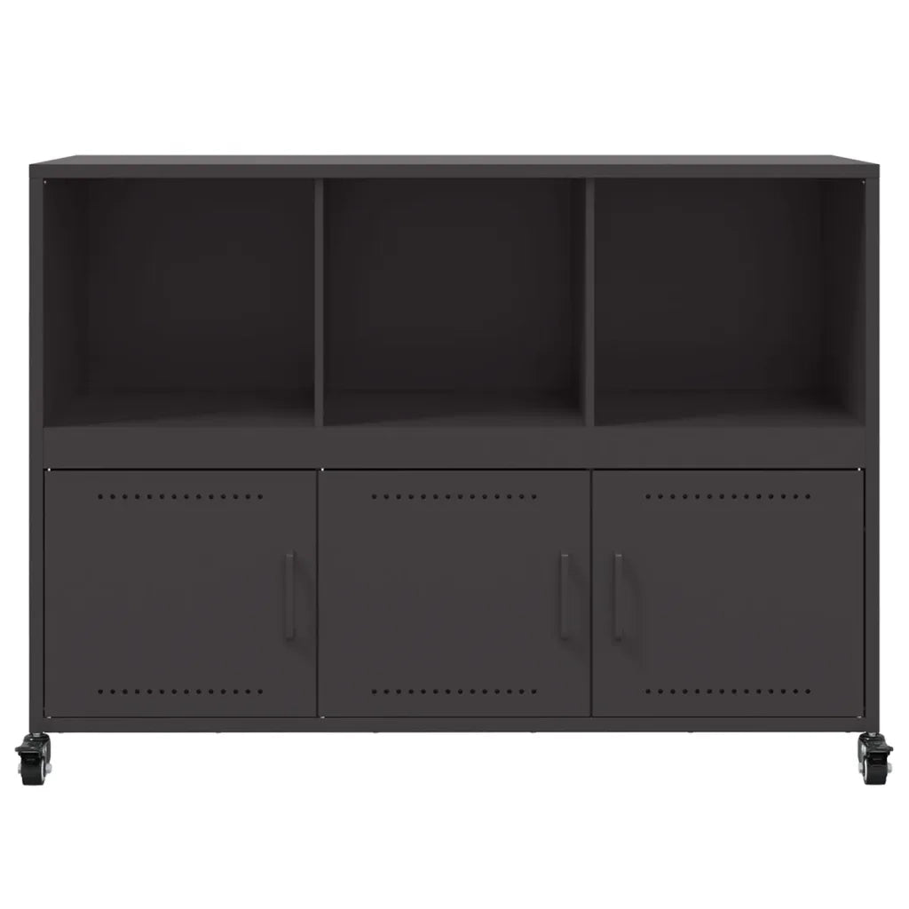 Credenza-Buffet-Armadio da cucina Nera 100,5x39x72 cm in Acciaio