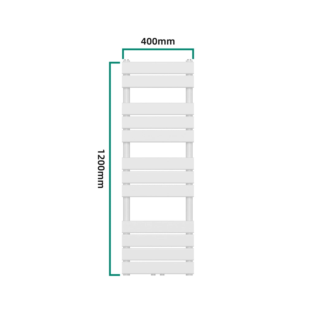 Scalda Asciugamani da Parete Voss ad Acqua Calda 120 x 40 cm Bianco [neu.haus]