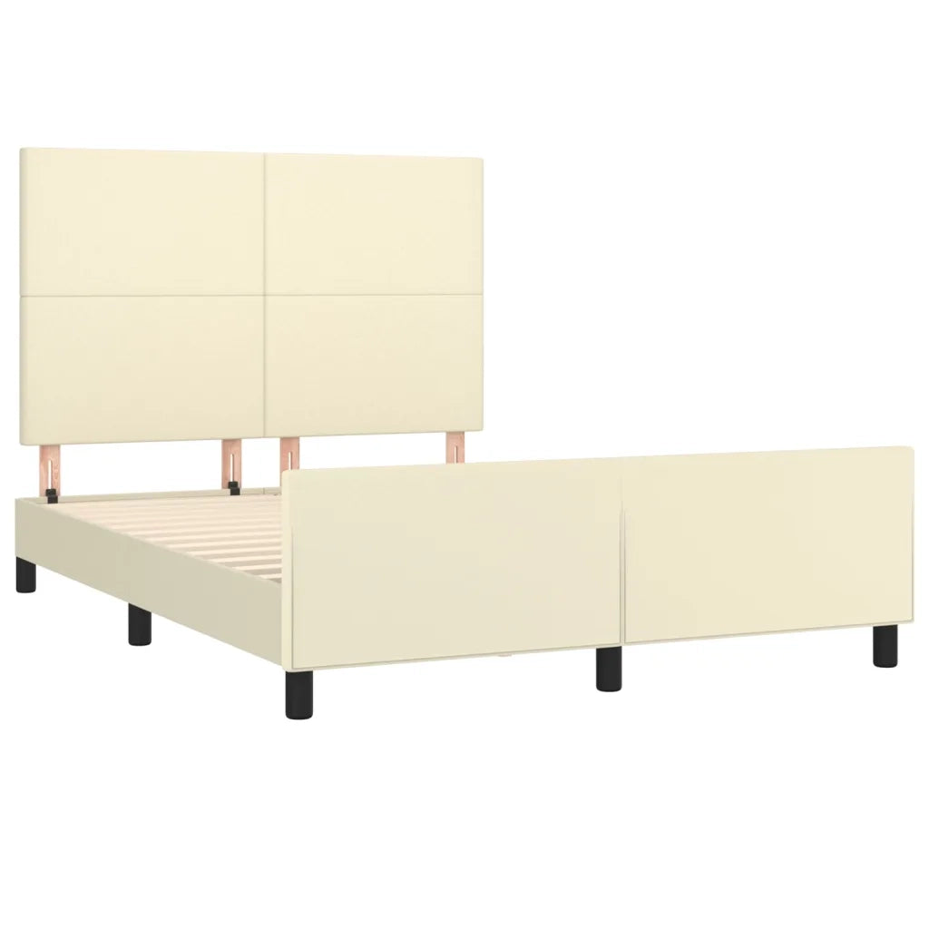 Giroletto con Testiera Crema 140x190 cm in Similpelle cod mxl 58366