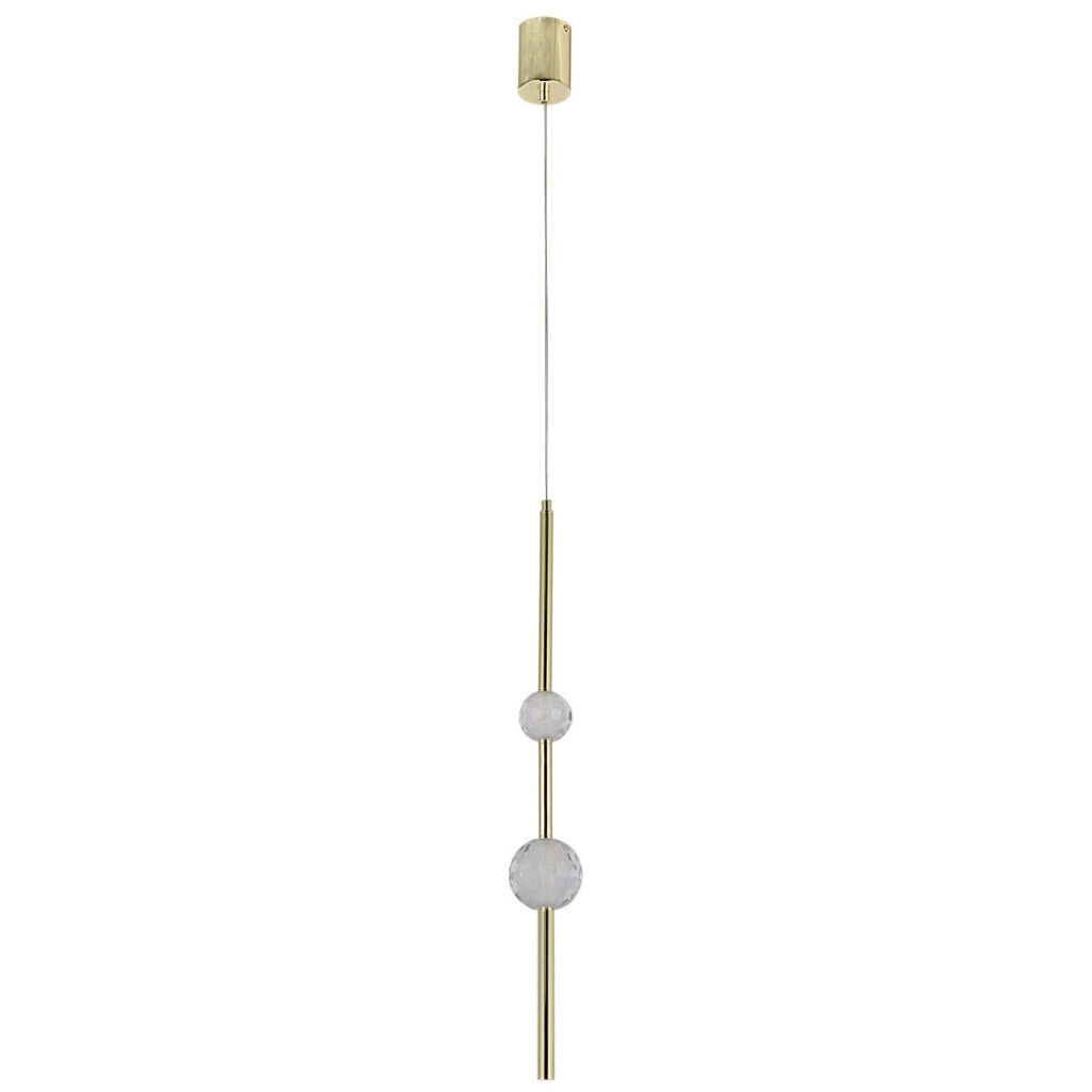 Lampada a sospensione VAKU oro sfere vetro LED 8W 4000K