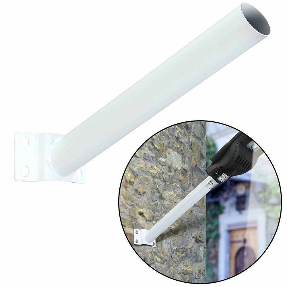 Trade Shop - Staffa Palo Per Lampione Solare Stradale Supporto In Metallo Parete Muro 50cm -
