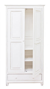 Mobile Armadio 90x55x190 cm 2 Ante 1 Cassetto Colette