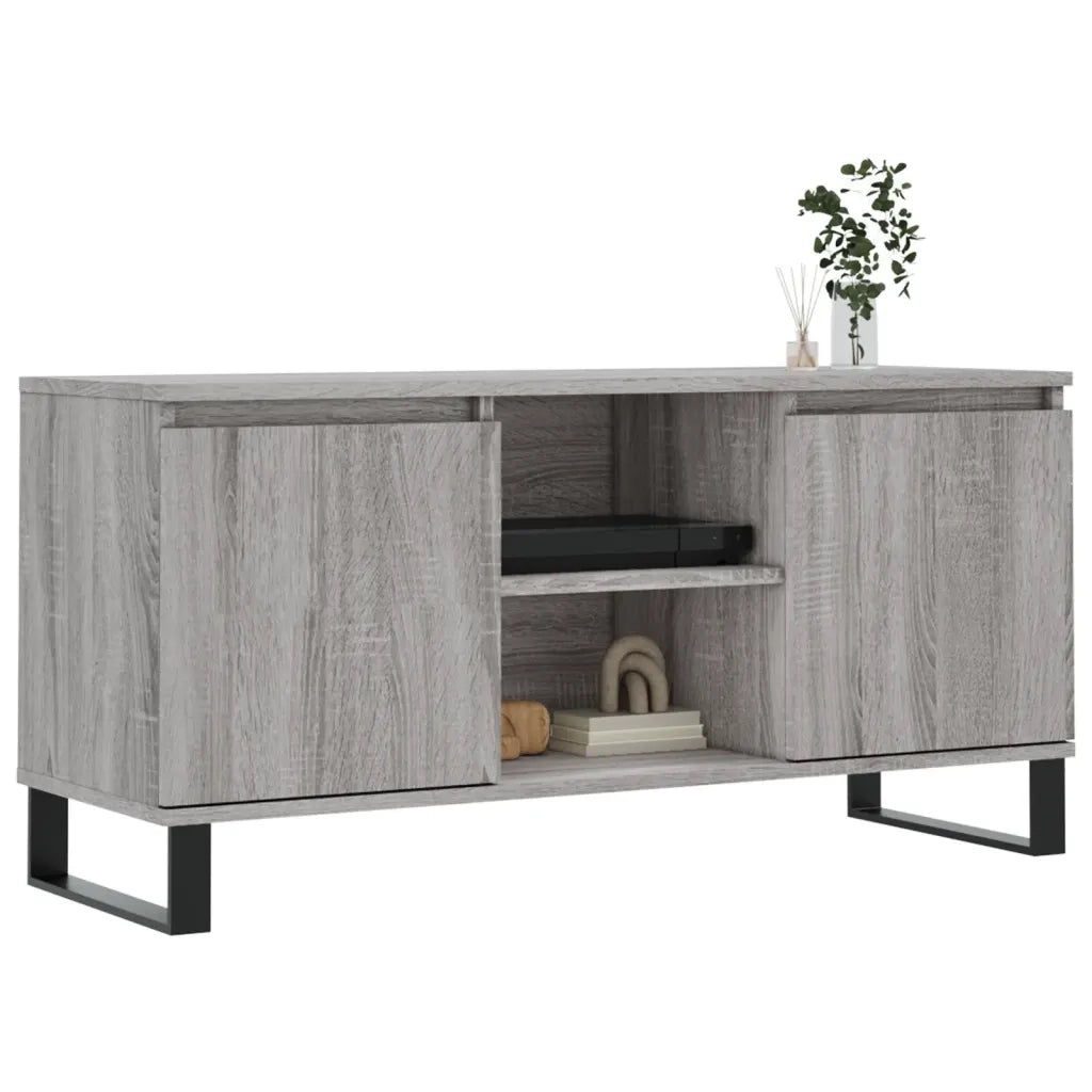 Mobile Porta TV-Mobile per TV-Credenza TV Grigio Sonoma 104x35x50 cm in Legno Multistrato 929642