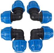 Adattatore PE 32mm a 32mm per tubi idraulici - Connettore per tubi da giardino - Resistente a forti pressioni - 4 pezzi - Fitting per tubi idraulici - Adatto per uso esterno.