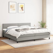 Giroletto a Molle con Materasso Grigio Chiaro180x200 cm Tessuto 3139993