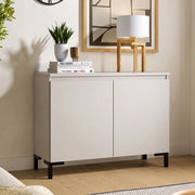 Madia Mimakasa, Credenza 2 Ripiani Made in Italy, 100x37x75h cm Grigio Chiaro