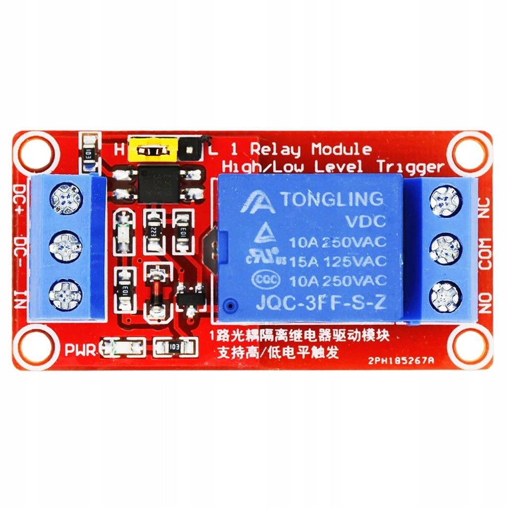Modulo Relè 1 Canale 5V H/L 10A – Alta Qualità e Affidabilità | Compatibile con Arduino