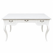 Scrivania in legno laccato bianco opaco l.130 x p.75 h.80 - Mobili 2G
