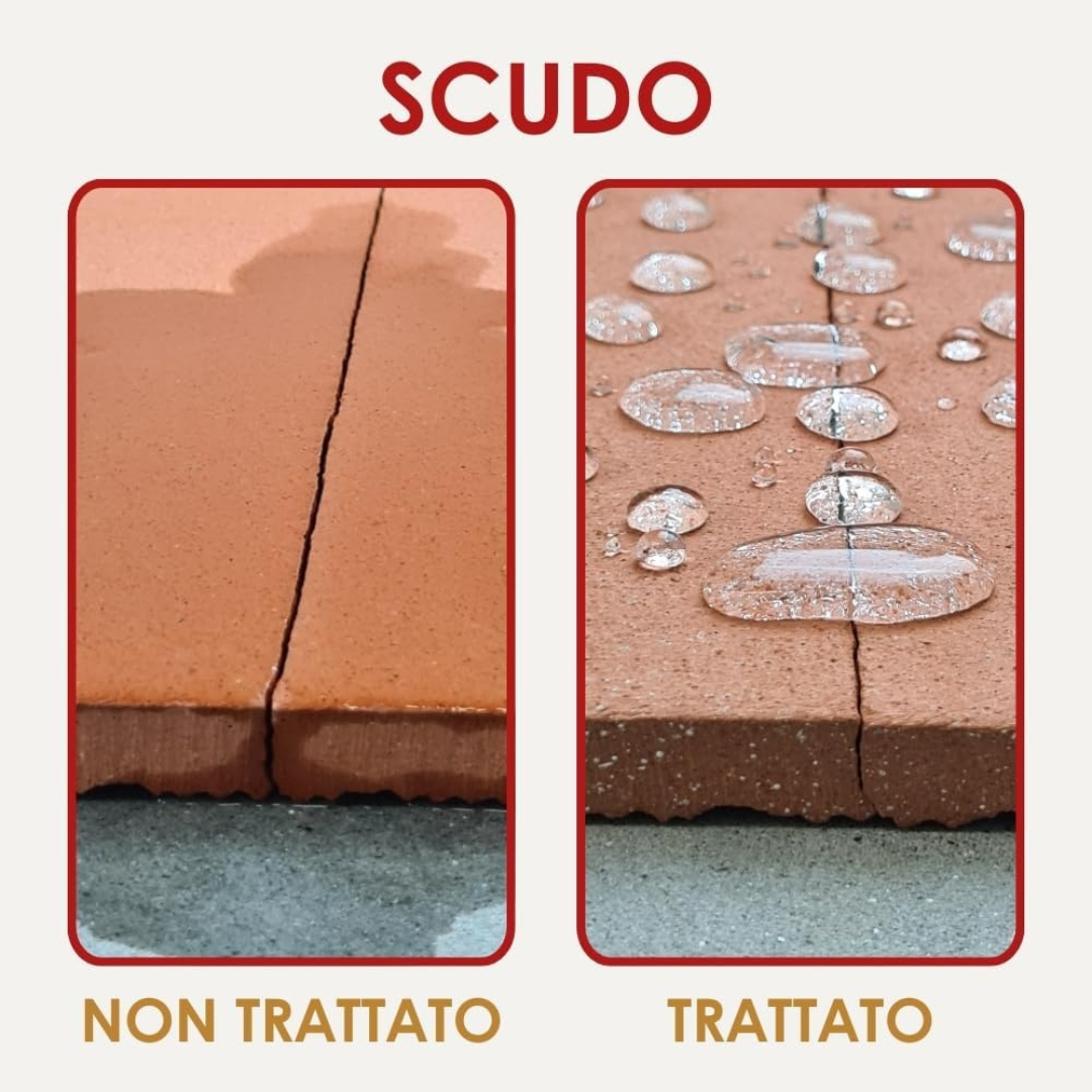 GEAL SCUDO. Idrorepellente Anti Infiltrazioni Base Acqua. Elimina Infiltrazioni per Terrazze, Pavimenti e Rivestimenti. 1 Litro rivestimenti. 1 Litro