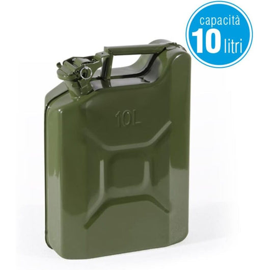 TANICA 10L IN METALLO VERDE PER CARBURANTE