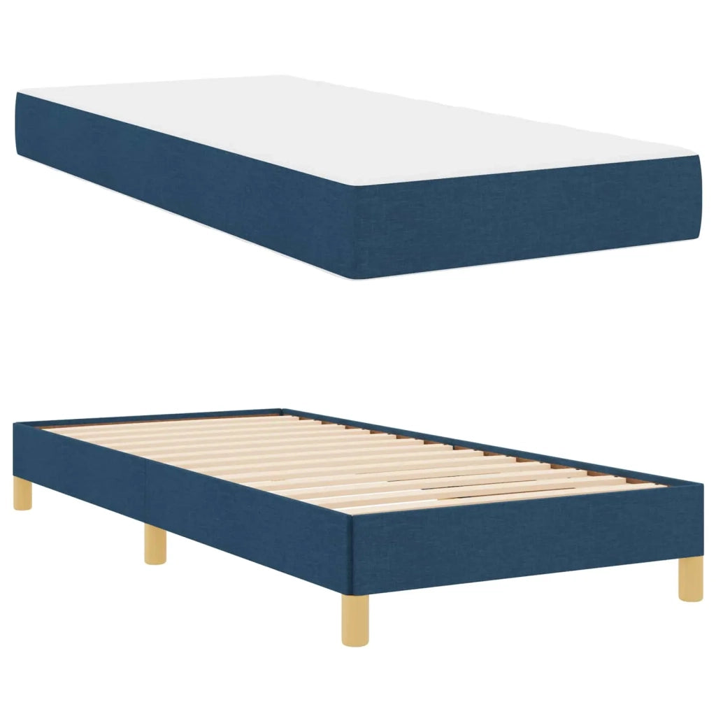 Letto a molle con materasso-Struttura Letto con Materasso Blu 90 x 200 cm Tessuto 706813