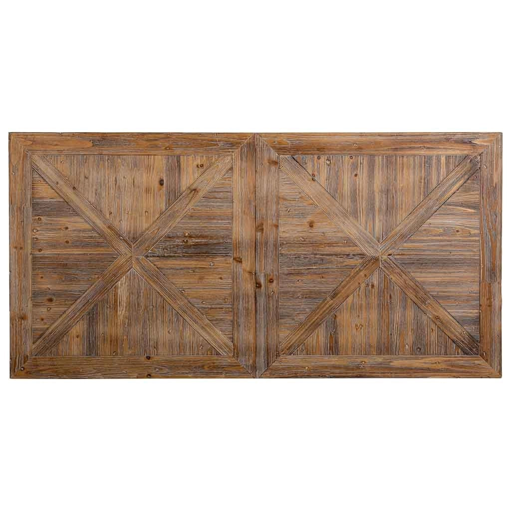 Tavolo da soggiorno in legno e metallo marrone 160x80x77,5h