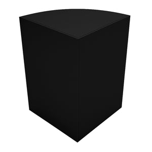 Bancone Angolare da Negozio Nero LM60 con 3 Ripiani Vetrina Espositiva