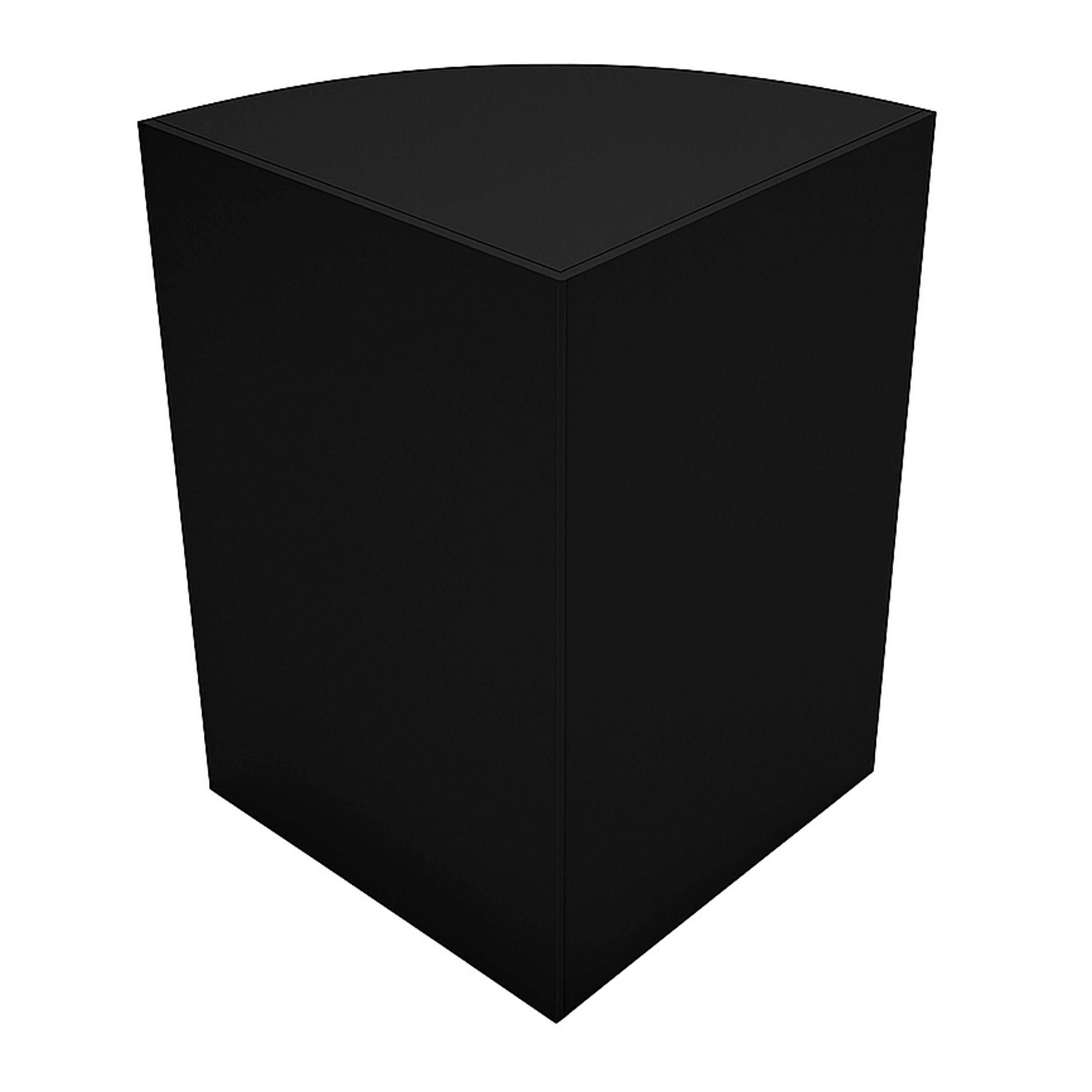 Bancone Angolare da Negozio Nero LM60 con 3 Ripiani Vetrina Espositiva