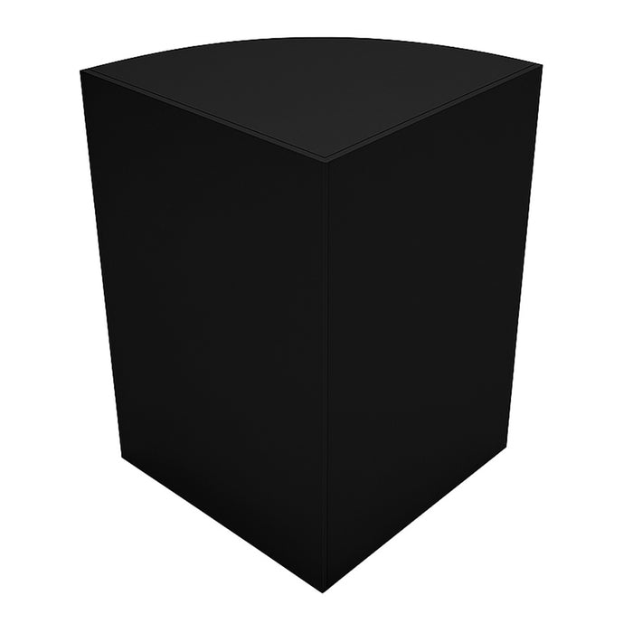 Bancone Angolare da Negozio Nero LM60 con 3 Ripiani Vetrina Espositiva