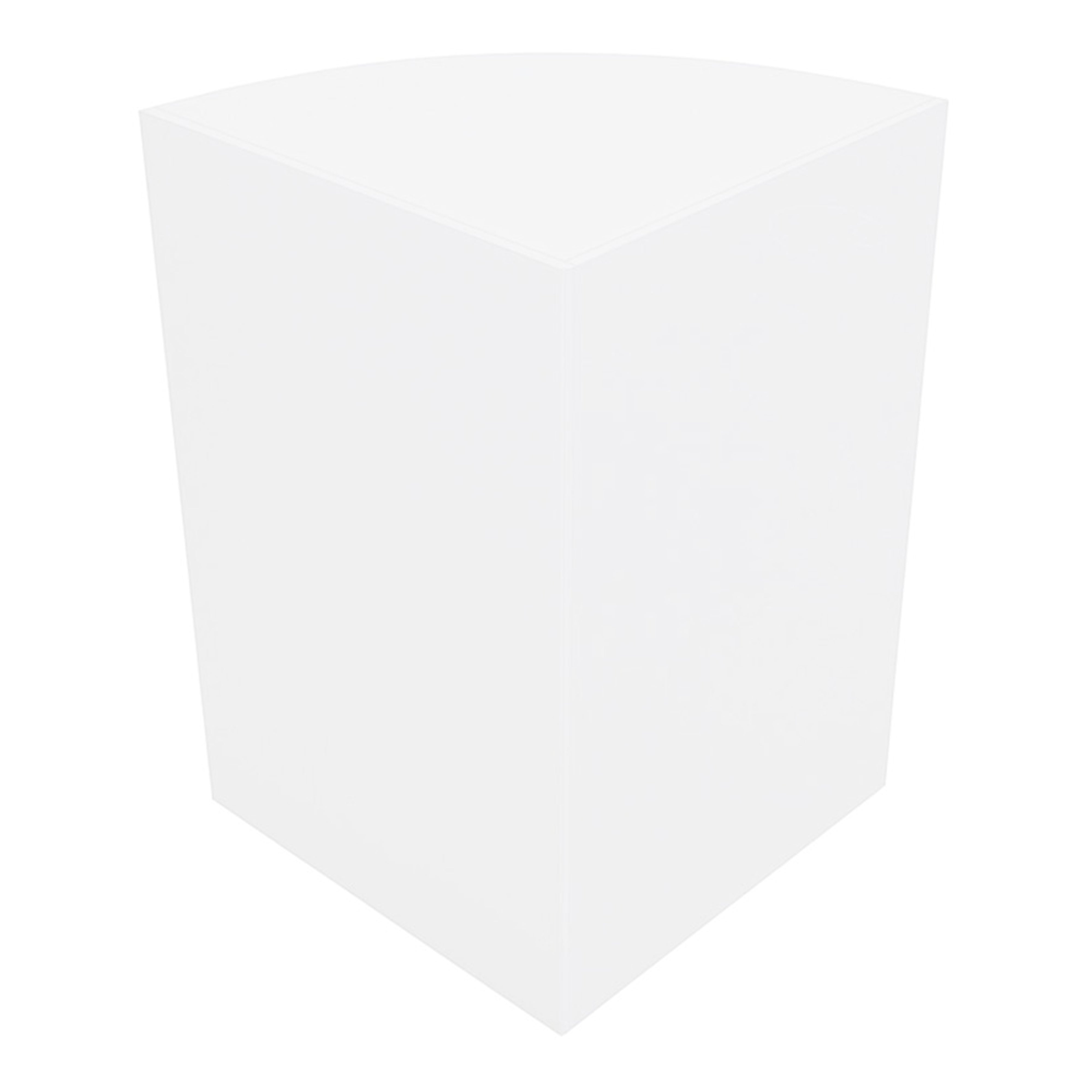 Bancone Angolare da Negozio Bianco LM60 con 3 Ripiani Vetrina Espositiva