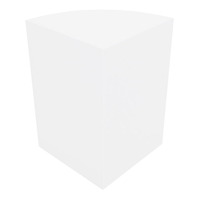 Bancone Angolare da Negozio Bianco LM60 con 3 Ripiani Vetrina Espositiva