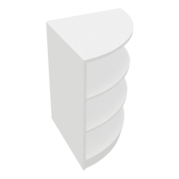 Bancone Angolare da Negozio Bianco LM60 con 3 Ripiani Vetrina Espositiva