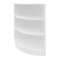 Bancone Angolare da Negozio Bianco LM60 con 3 Ripiani Vetrina Espositiva