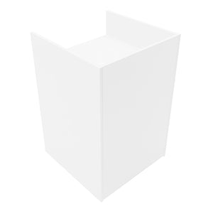 Bancone Cassa da Negozio Bianco TB60 Mobile Reception 2 Ripiani in MDF