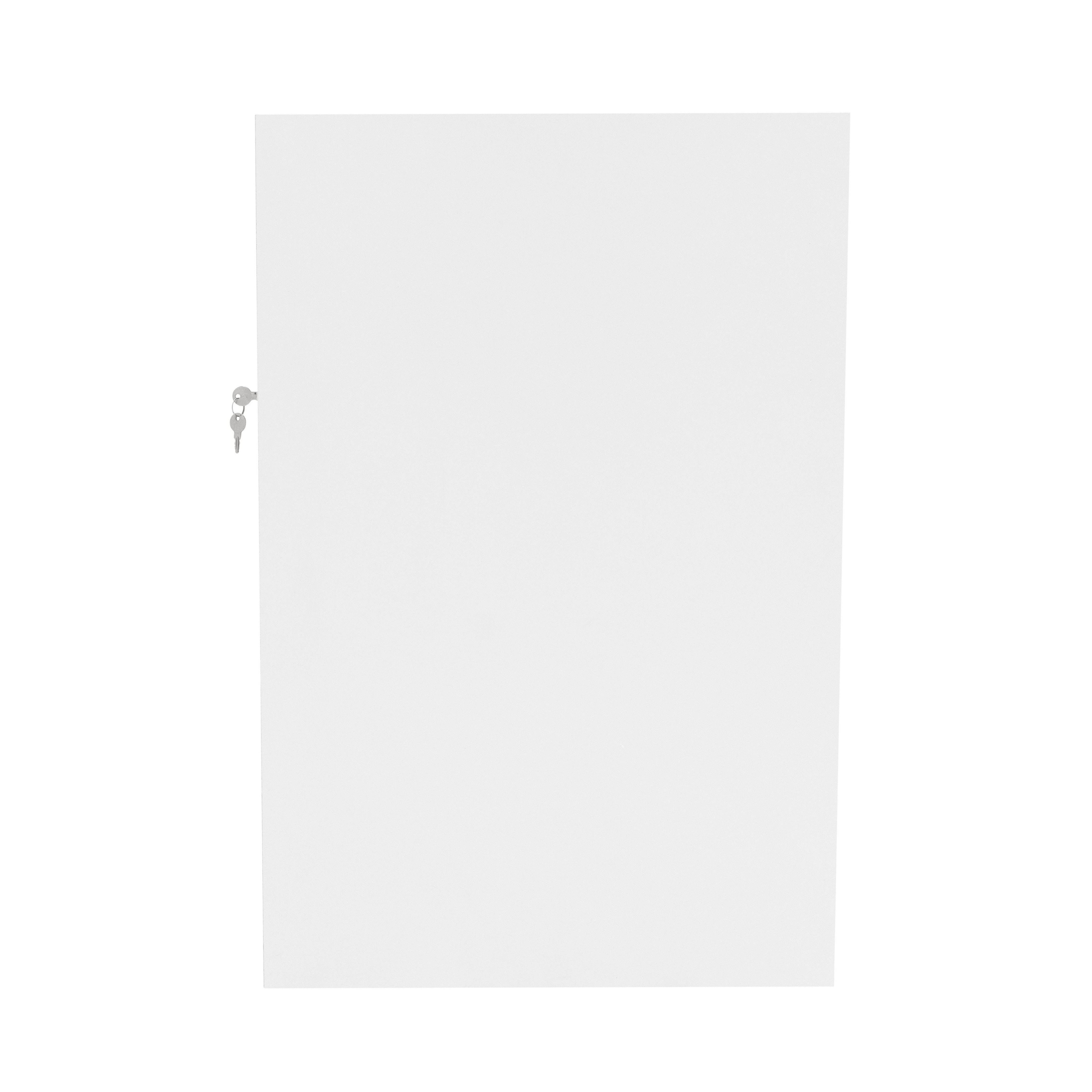 Bancone LED Bianco B900 con Vetrina, Ante Scorrevoli e Ripiani – Bloccabile