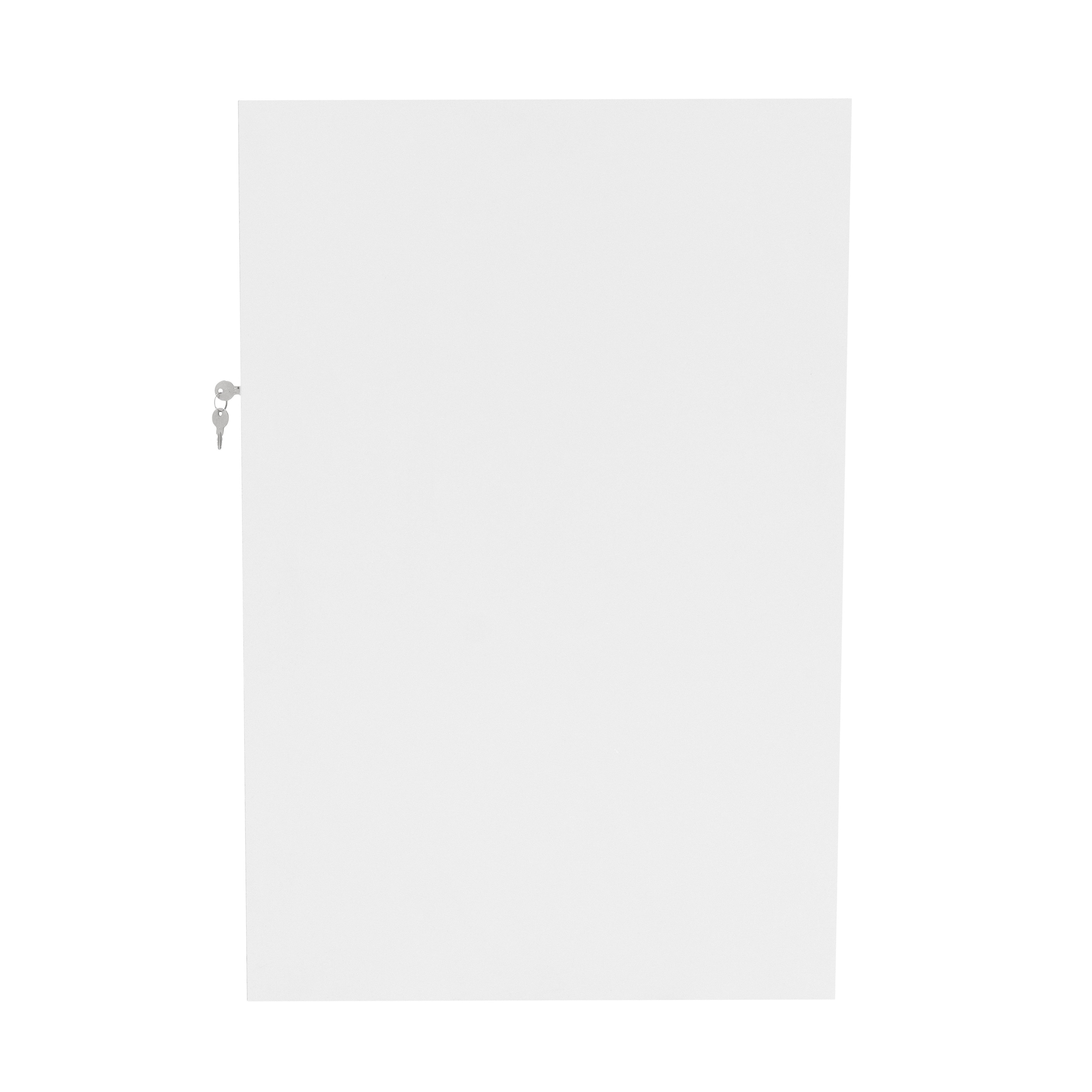 Bancone LED B1200 Bianco con 1 Ripiano a Vista e 2 Chiusi