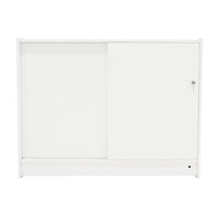 Bancone LED B1200 Bianco con 1 Ripiano a Vista e 2 Chiusi