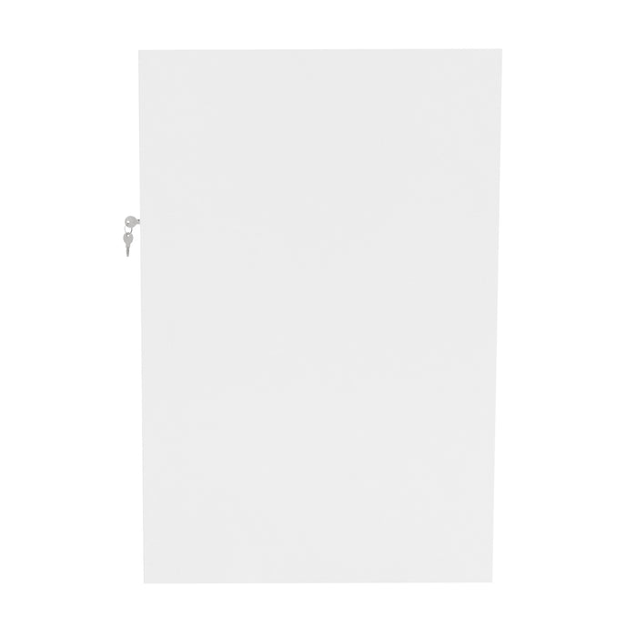 Bancone LED Bianco C1200 con 2 Ripiani a Vista e 1 Chiuso, Vetrina