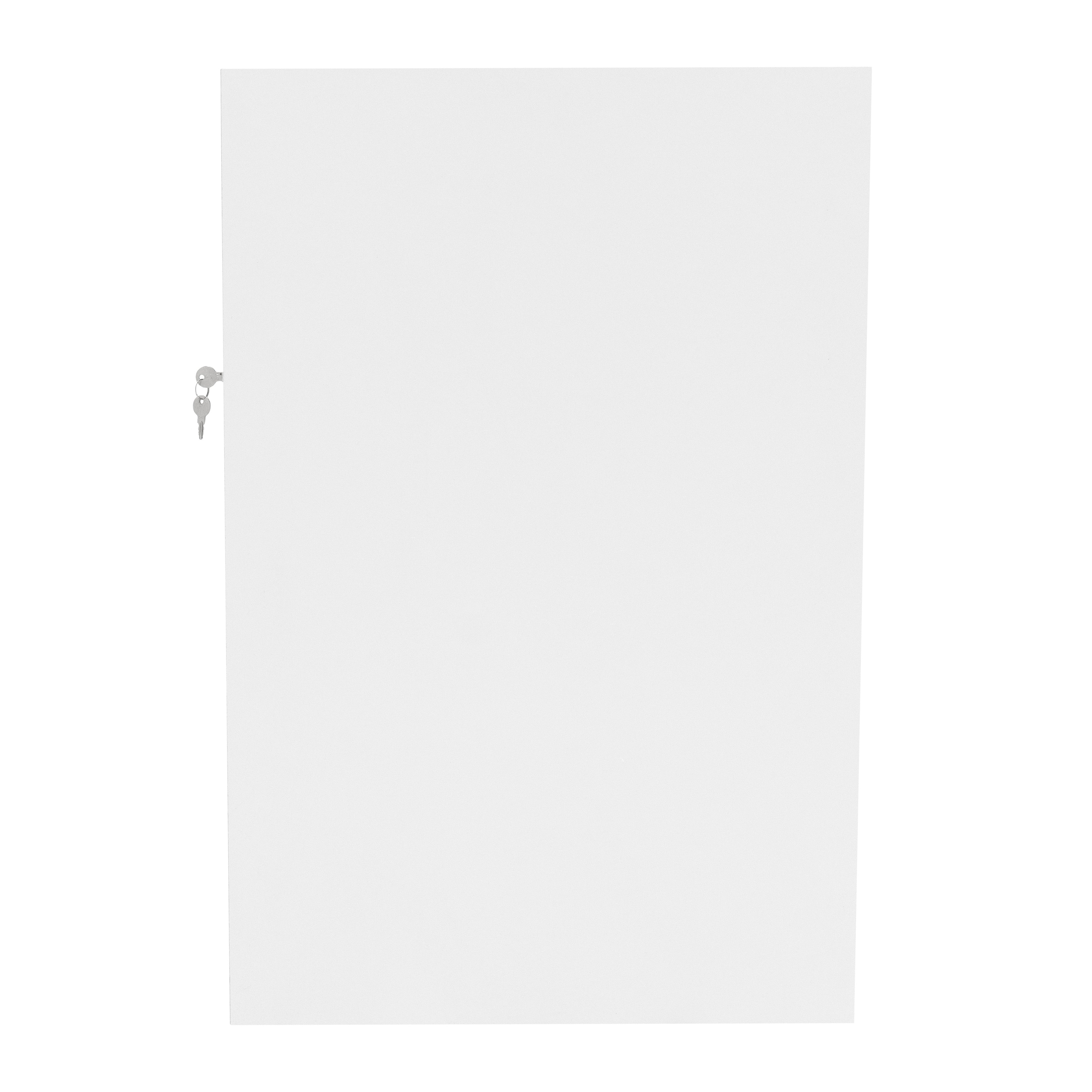 Bancone LED Bianco K1200 con 3 Ripiani, Vetrina e Ante Bloccabili – 2 Chiavi