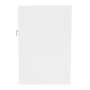 Bancone LED Bianco K1200 con 3 Ripiani, Vetrina e Ante Bloccabili – 2 Chiavi