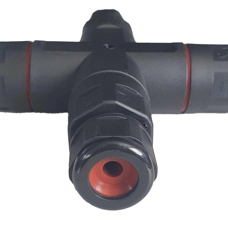 2 Connettori Giunta X IP68 Senza Viti 3 Posti per Cavo Elettrico 6 12mm 150x30mm